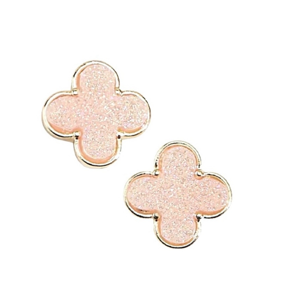 Park Lane Stardust Pink Blush Druzy Studs